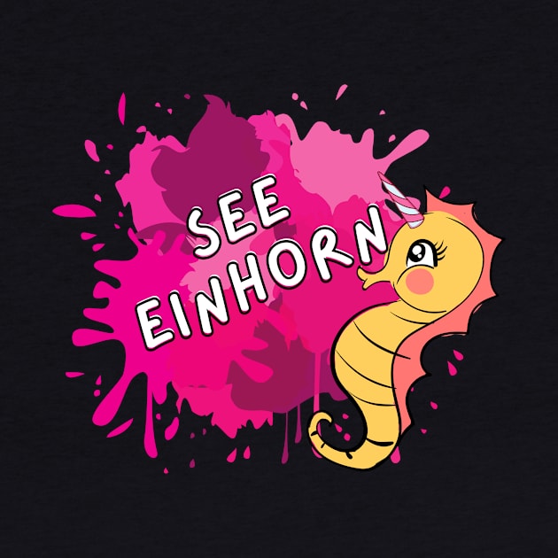 See Einhorn Comic Süß Witzig Seepferdchen Tier by Maggini Art